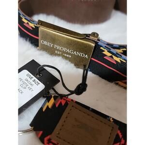 OBEY PROPAGANDA EST 1989 ONE SIZE PEYOTE BELT & PEYOTE KEY CLIP (NWT)